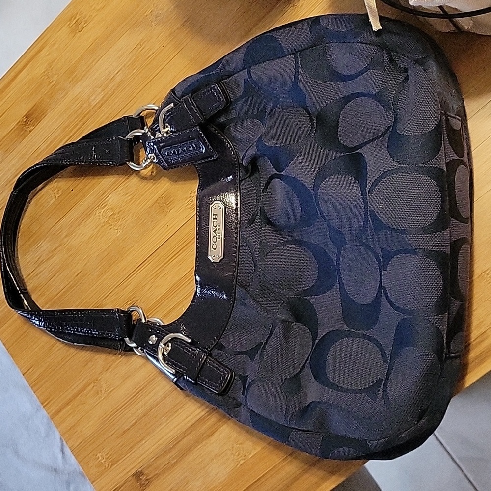 Navy coach bag